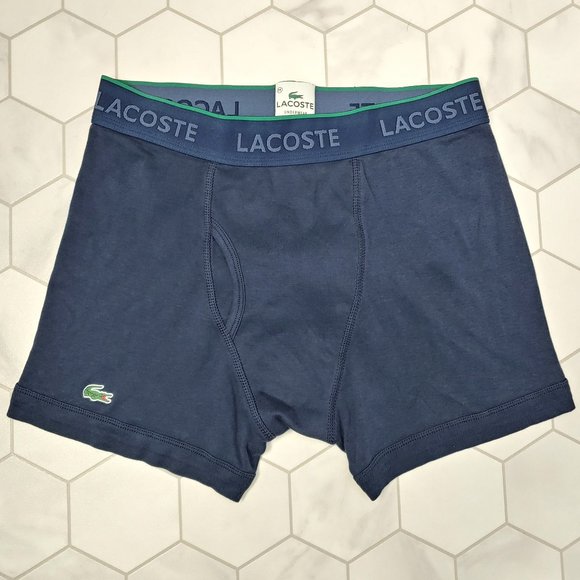 Excellent Used Condition Men's Lacoste Boxer Brief Blue Size Medium - Picture 1 of 13